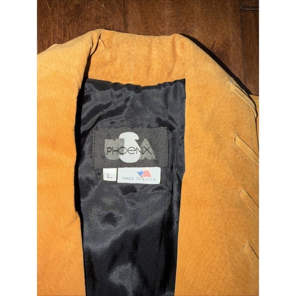 Phoenix Leather Fringe Light Tan‎ Short Large Sized Jacket made in the USA Used - Picture 2 of 12